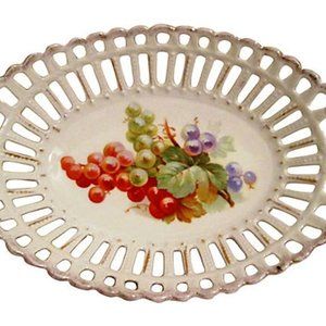 Antique Bavarian Reticulated Berry/Bread Bowl